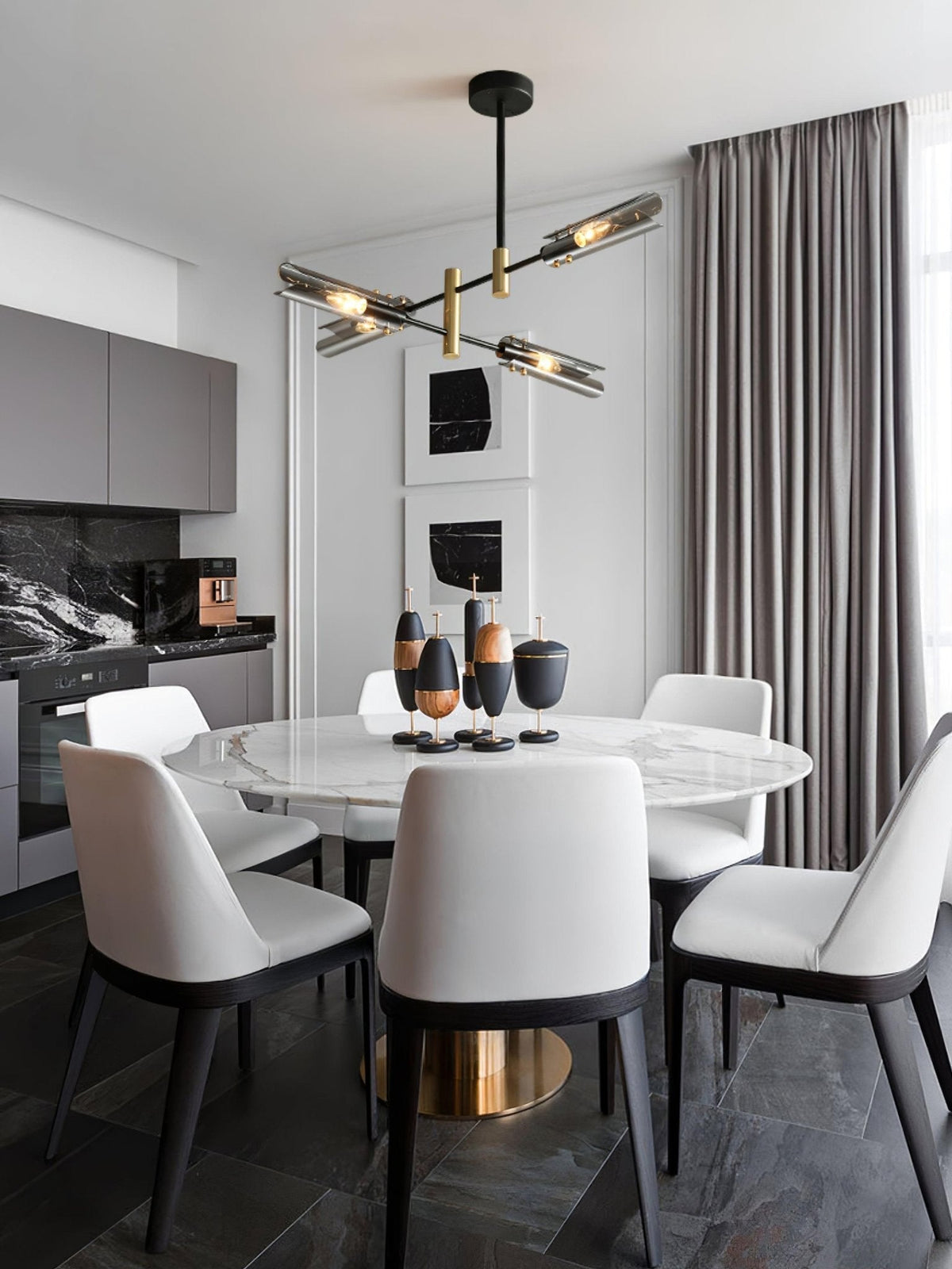 Eloz dubbele kroonluchter met 6-licht modern