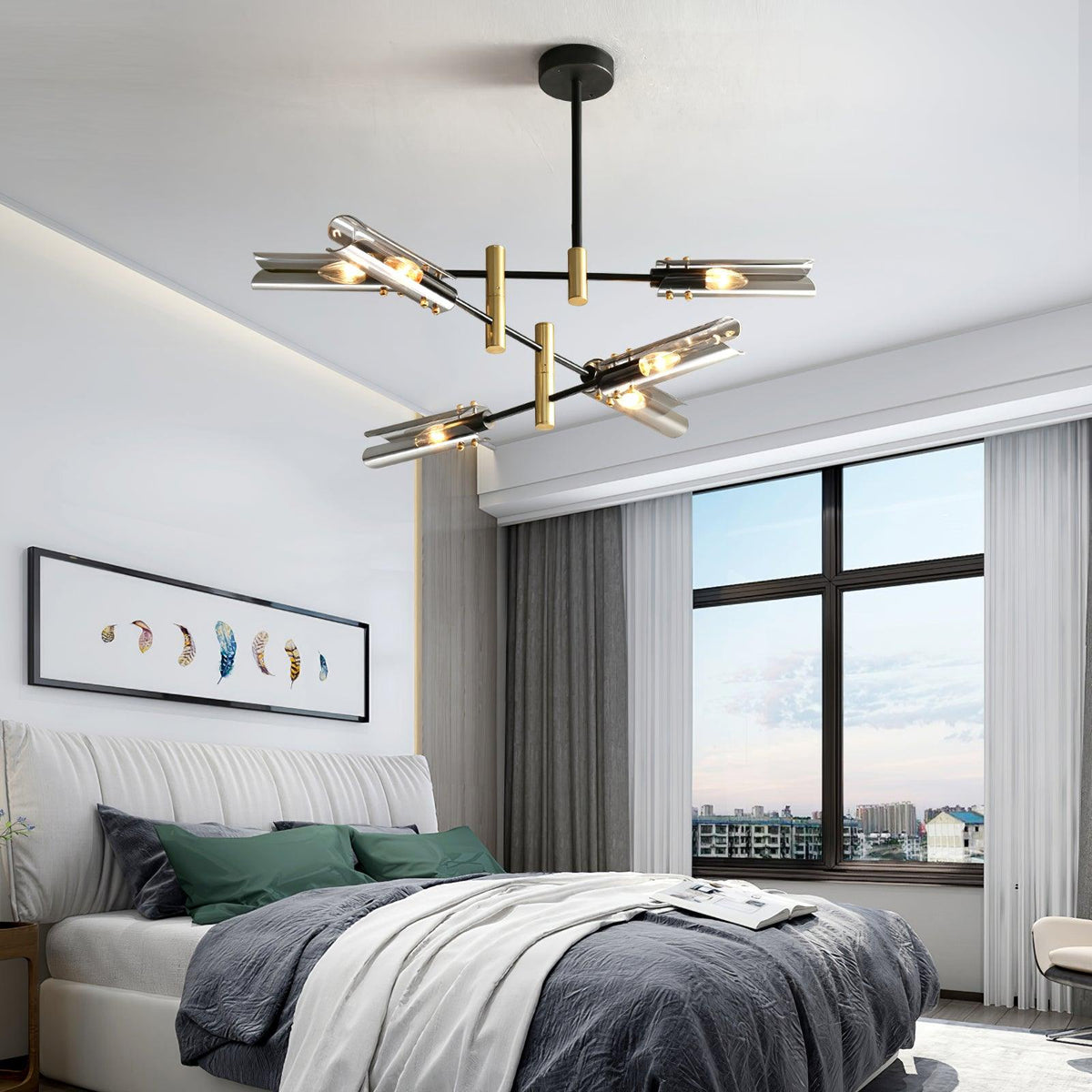 Eloz dubbele kroonluchter met 6-licht modern