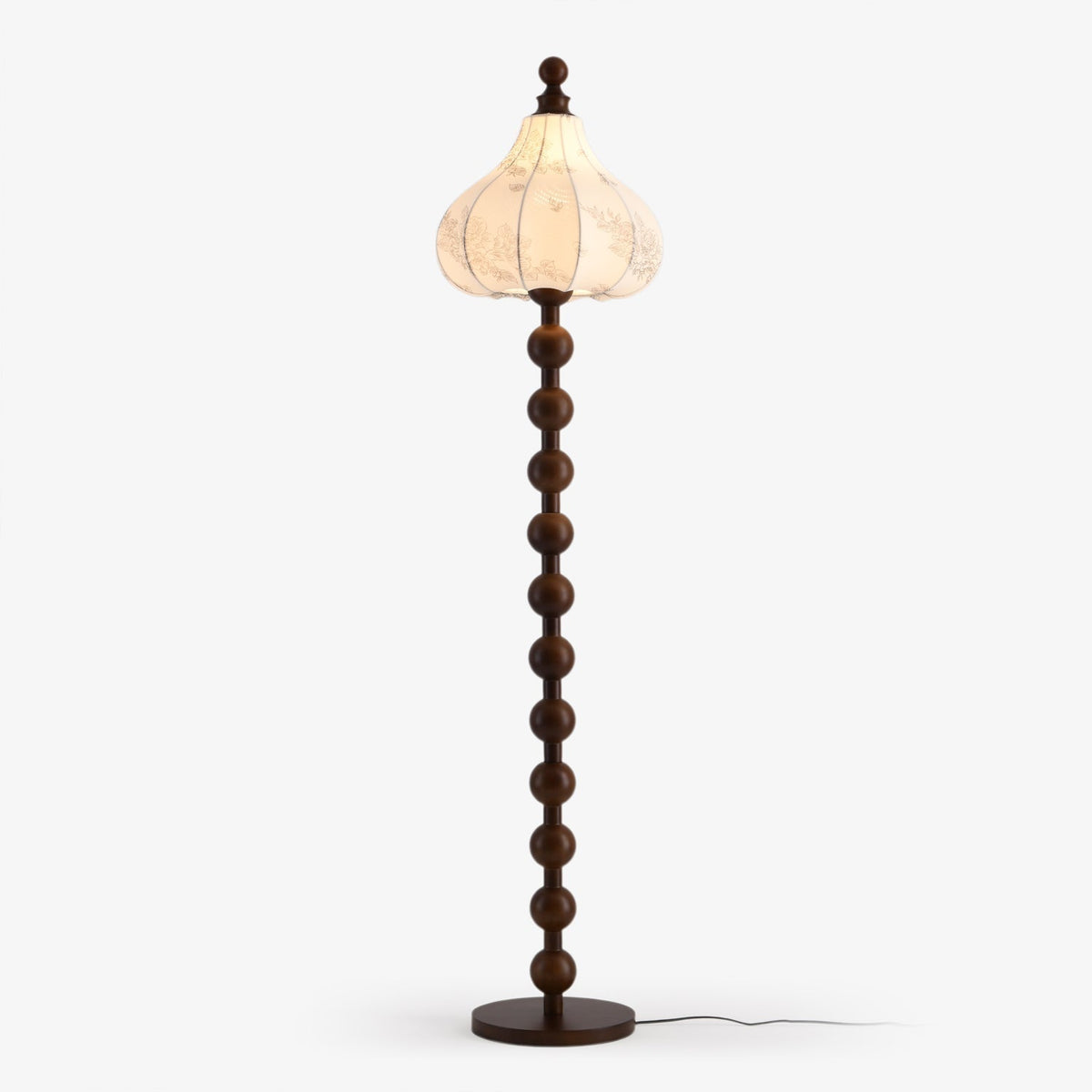 Avenivella moderne vloerlamp van walnoothout