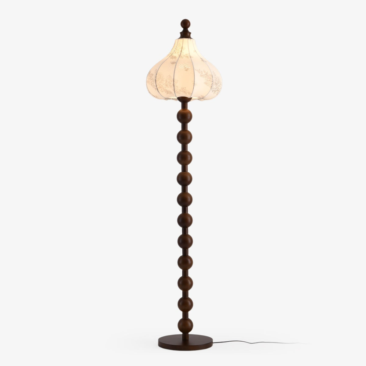 Avenivella moderne vloerlamp van walnoothout