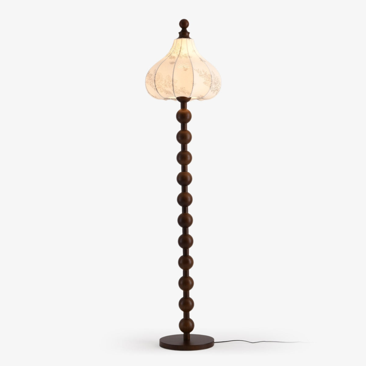 Avenivella moderne vloerlamp van walnoothout