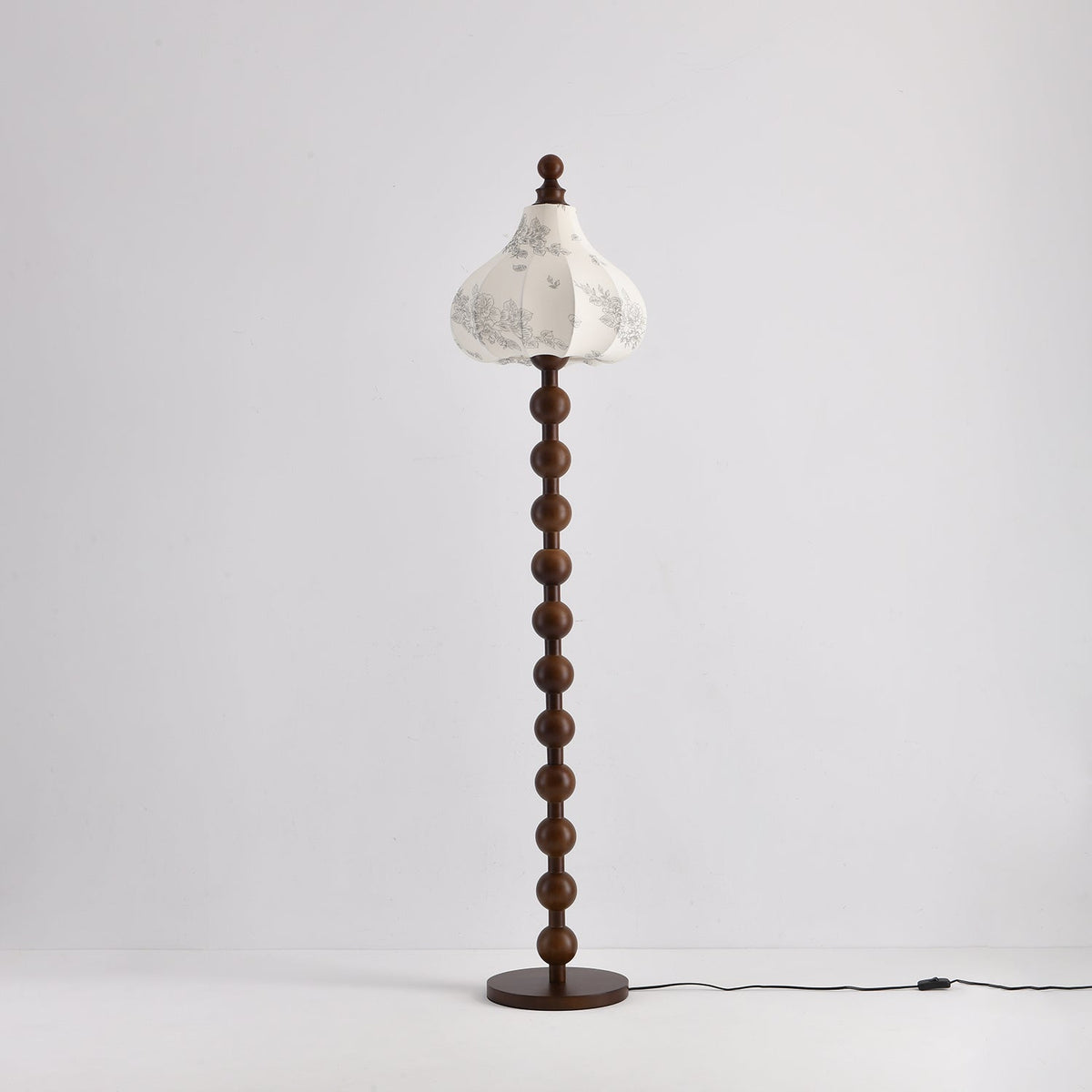 Avenivella moderne vloerlamp van walnoothout