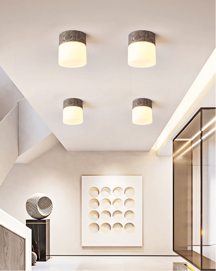 Valirina plafondlamp in travertin