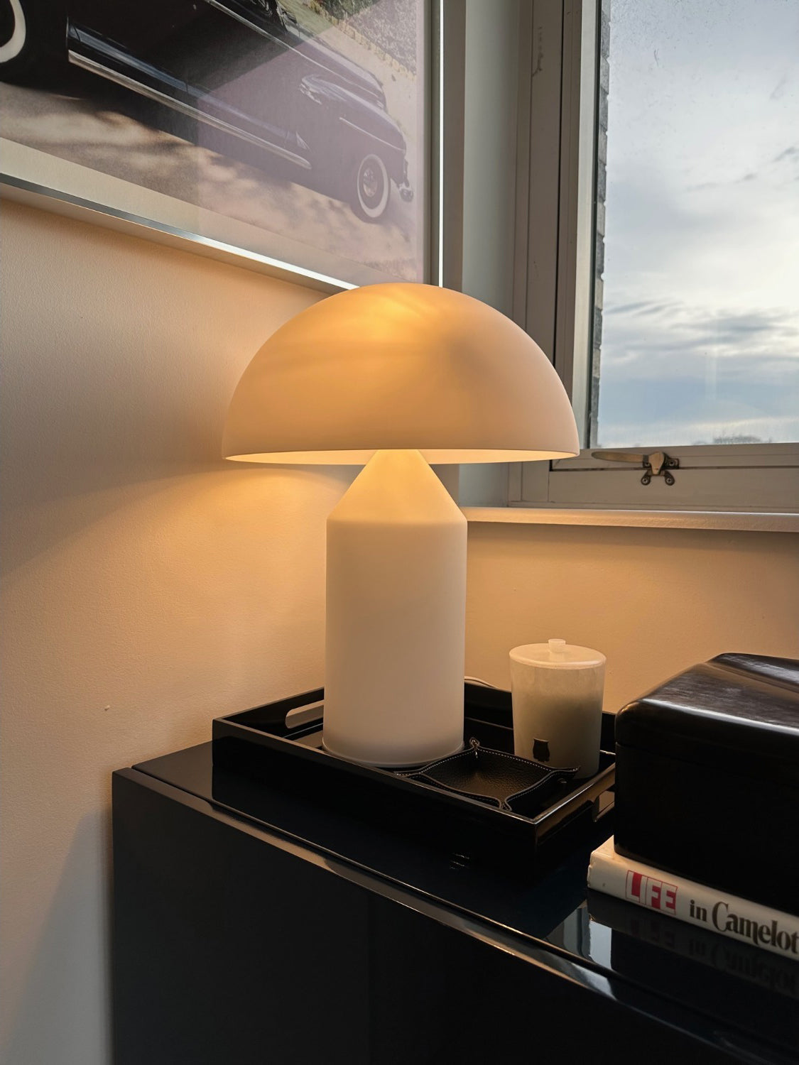 Celanielle tafellamp met matglas