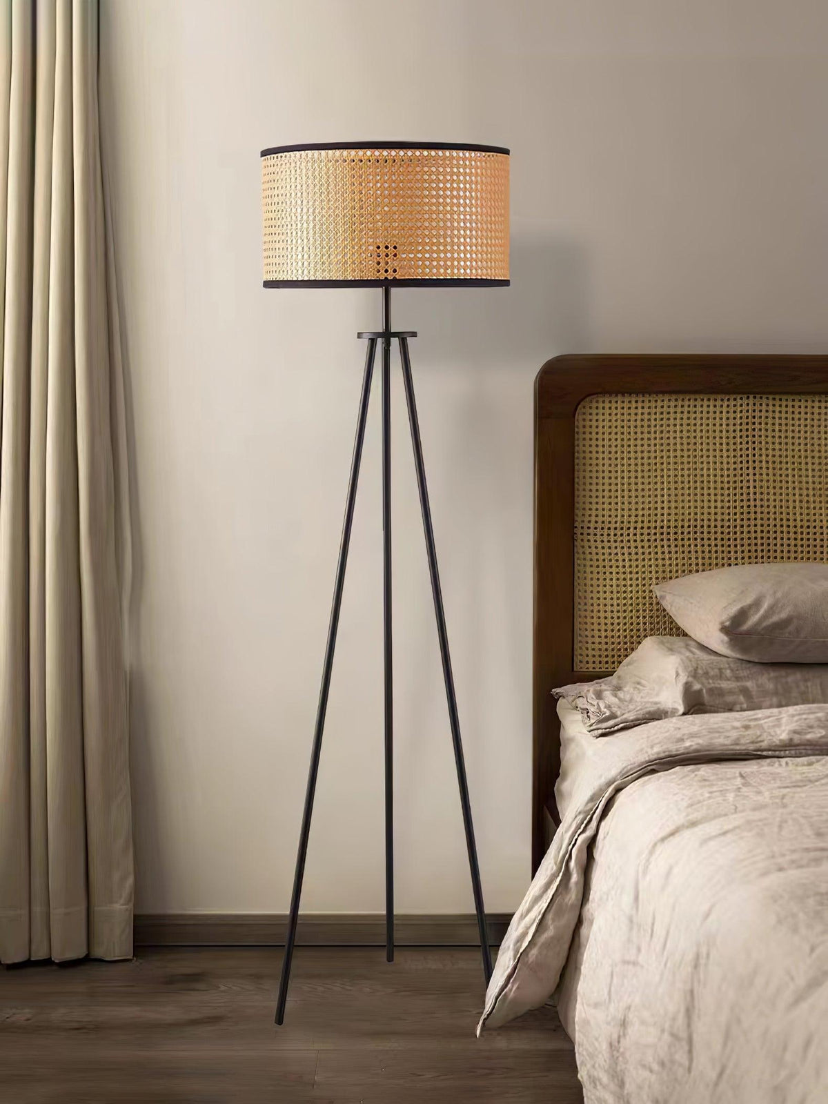 Trio Vintage Bamboe vloerlamp