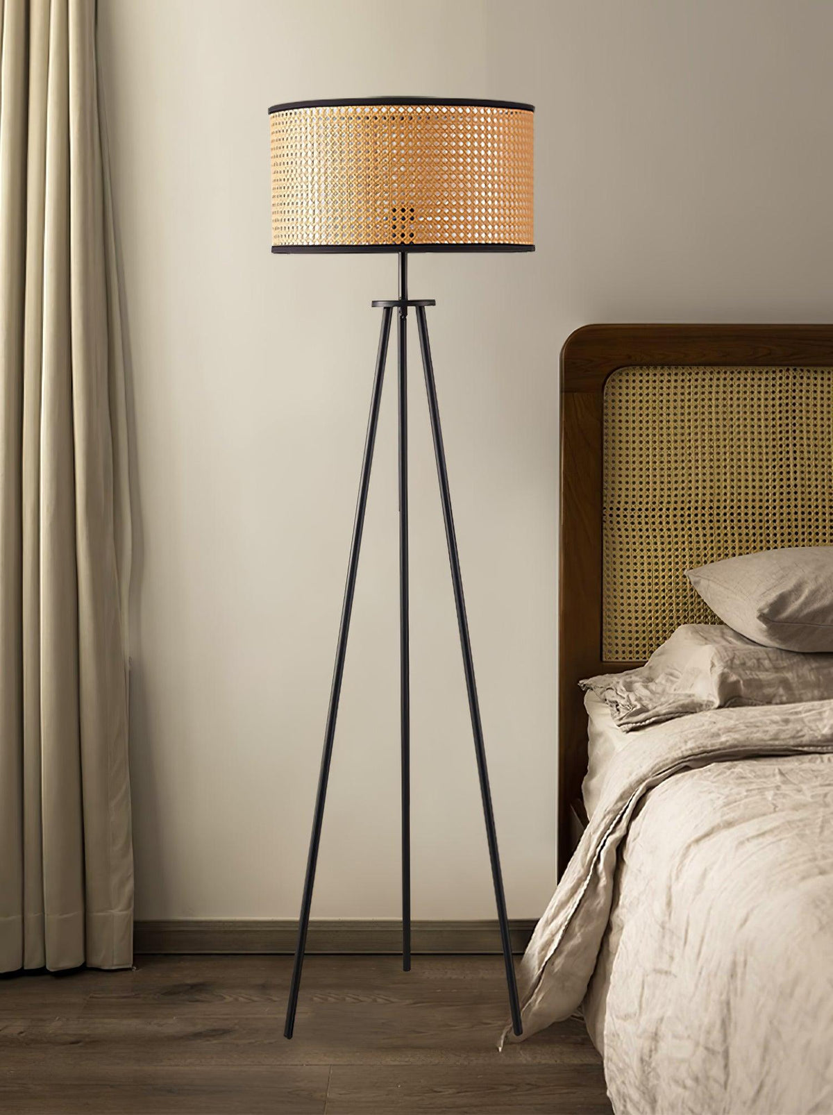 Trio Vintage Bamboe vloerlamp