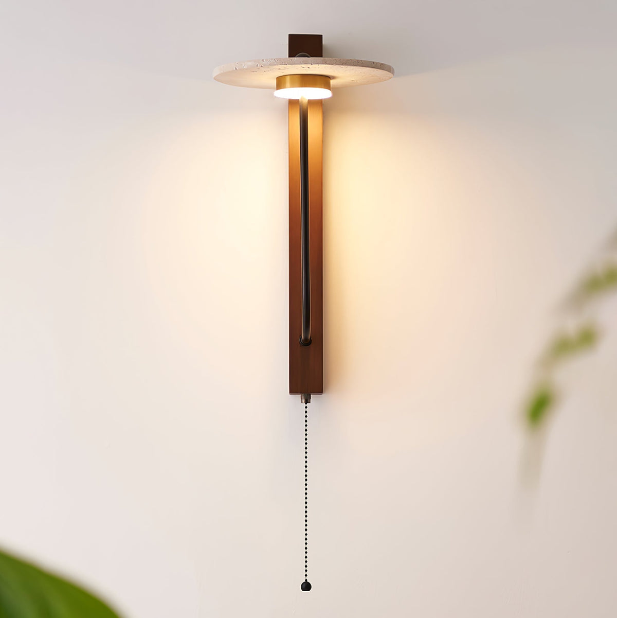Viphayra Leverarm wandlamp travertin