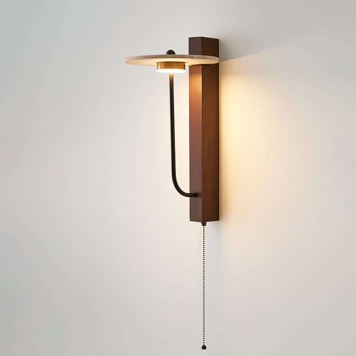 Viphayra Leverarm wandlamp travertin