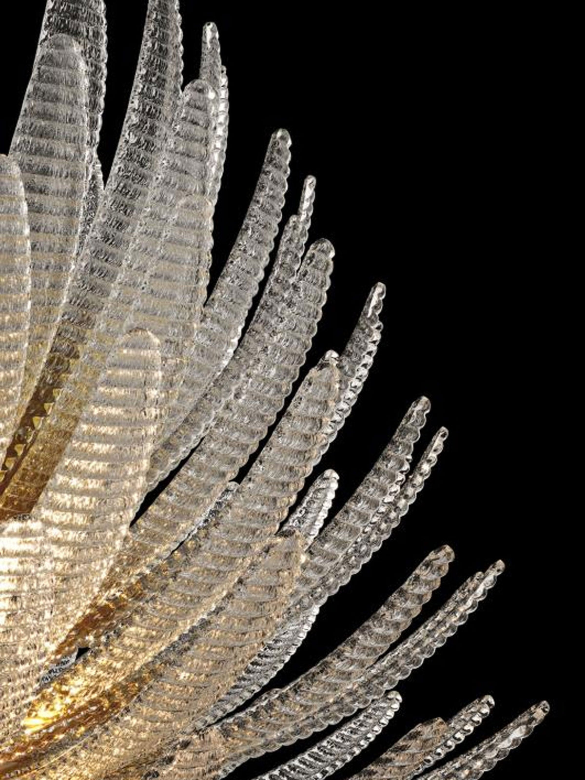 Valerio Aurelia kroonluchter met glazen bloemblaadjes