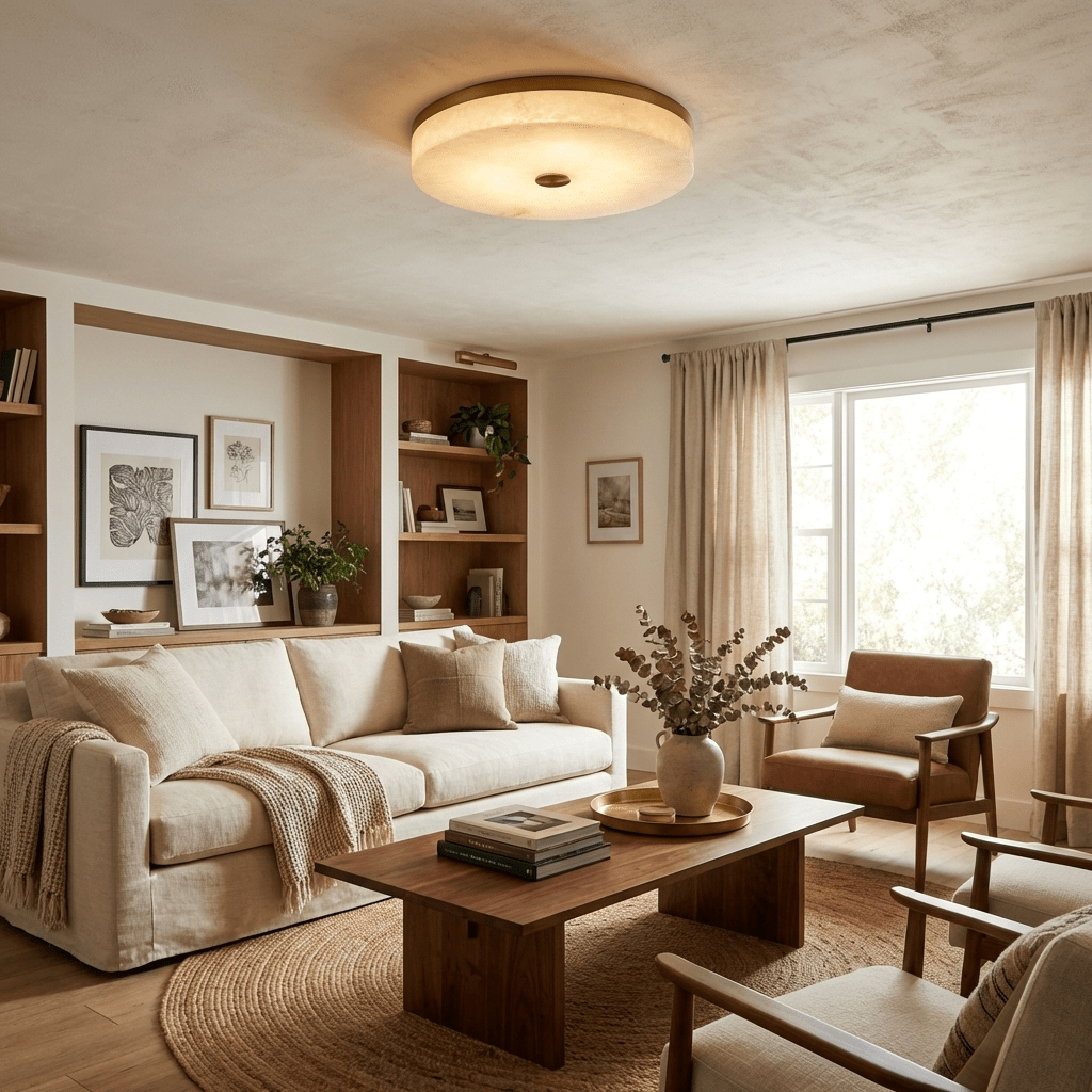 Niviria Lowell albasten plafondlamp