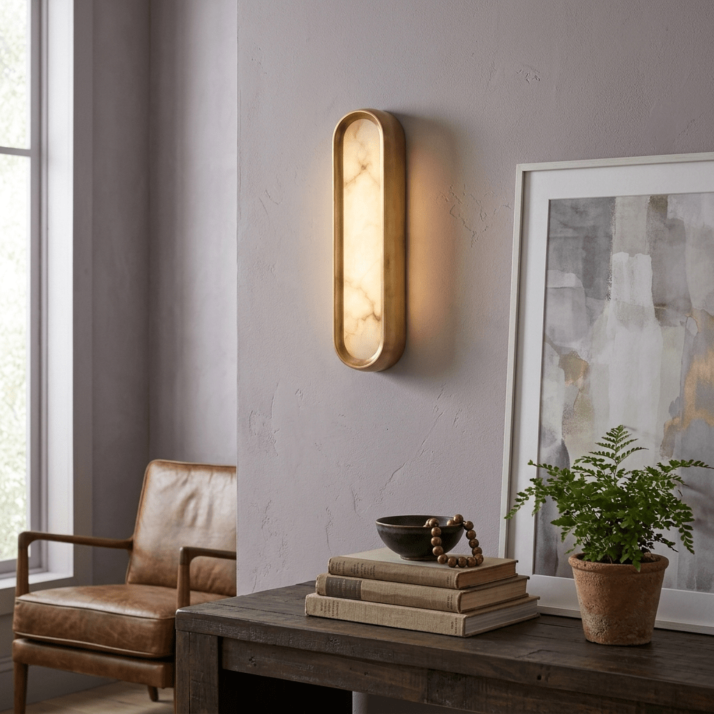 Evariste Aurelia Arch albasten wandlamp