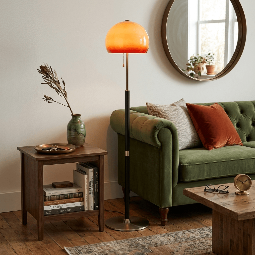 Terielella Amber koepelvormige vloerlamp