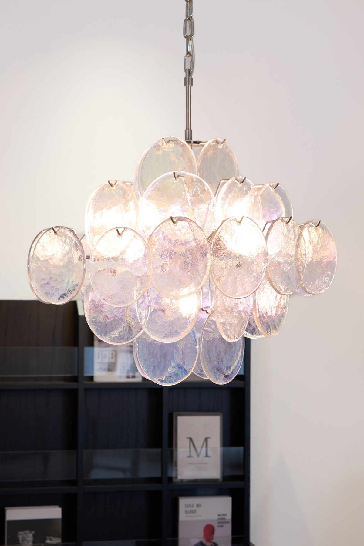 Selerira Kroonluchter Iridescent Murano Disc Layered