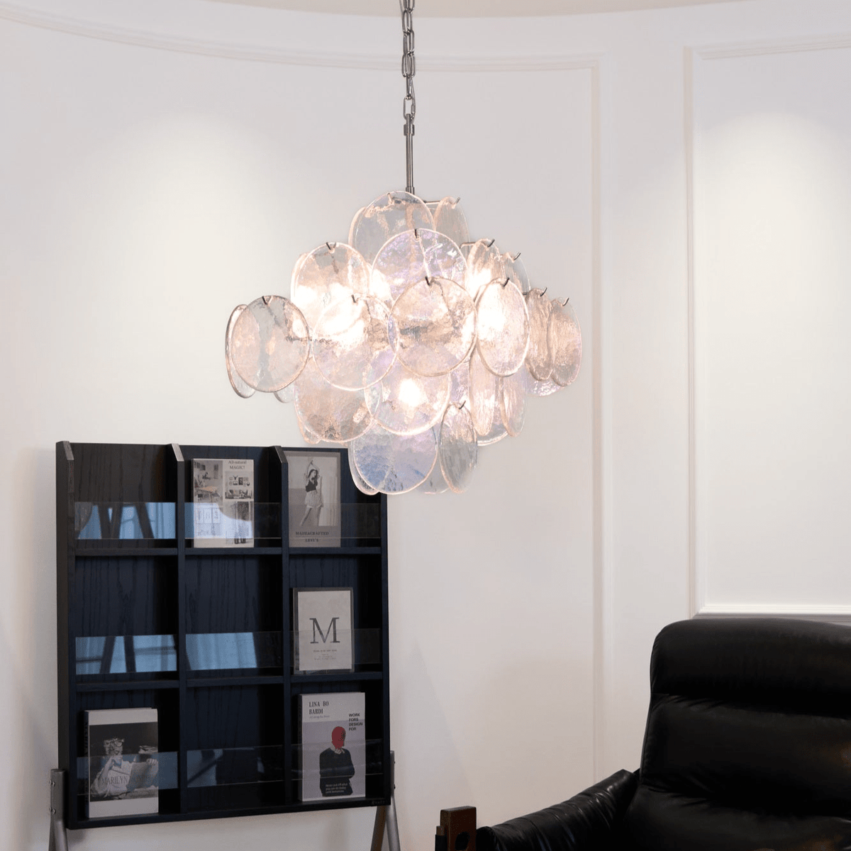 Selerira Kroonluchter Iridescent Murano Disc Layered