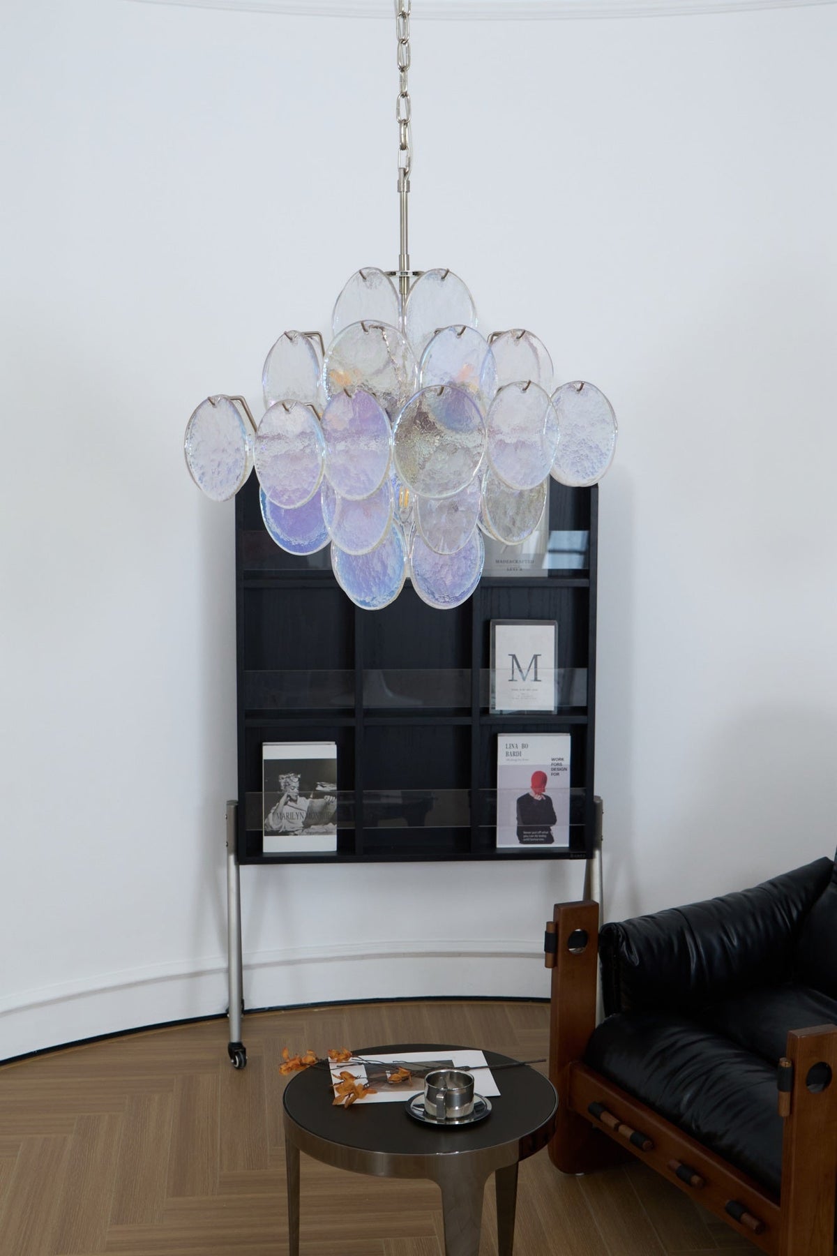Selerira Kroonluchter Iridescent Murano Disc Layered