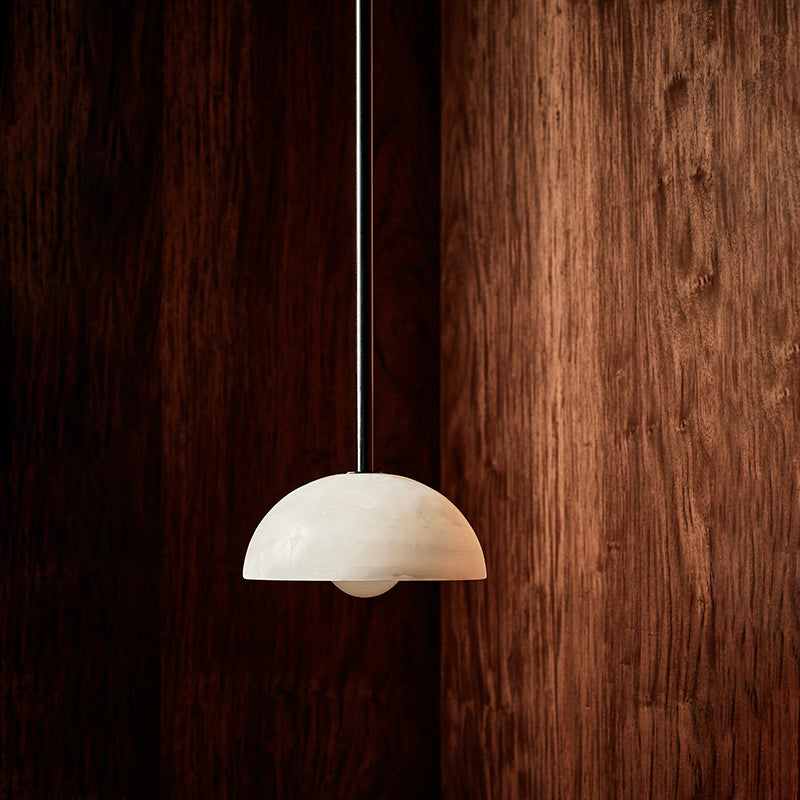 Eronex Moderne minimalistische elegantie hanglamp van glas van jade en messing