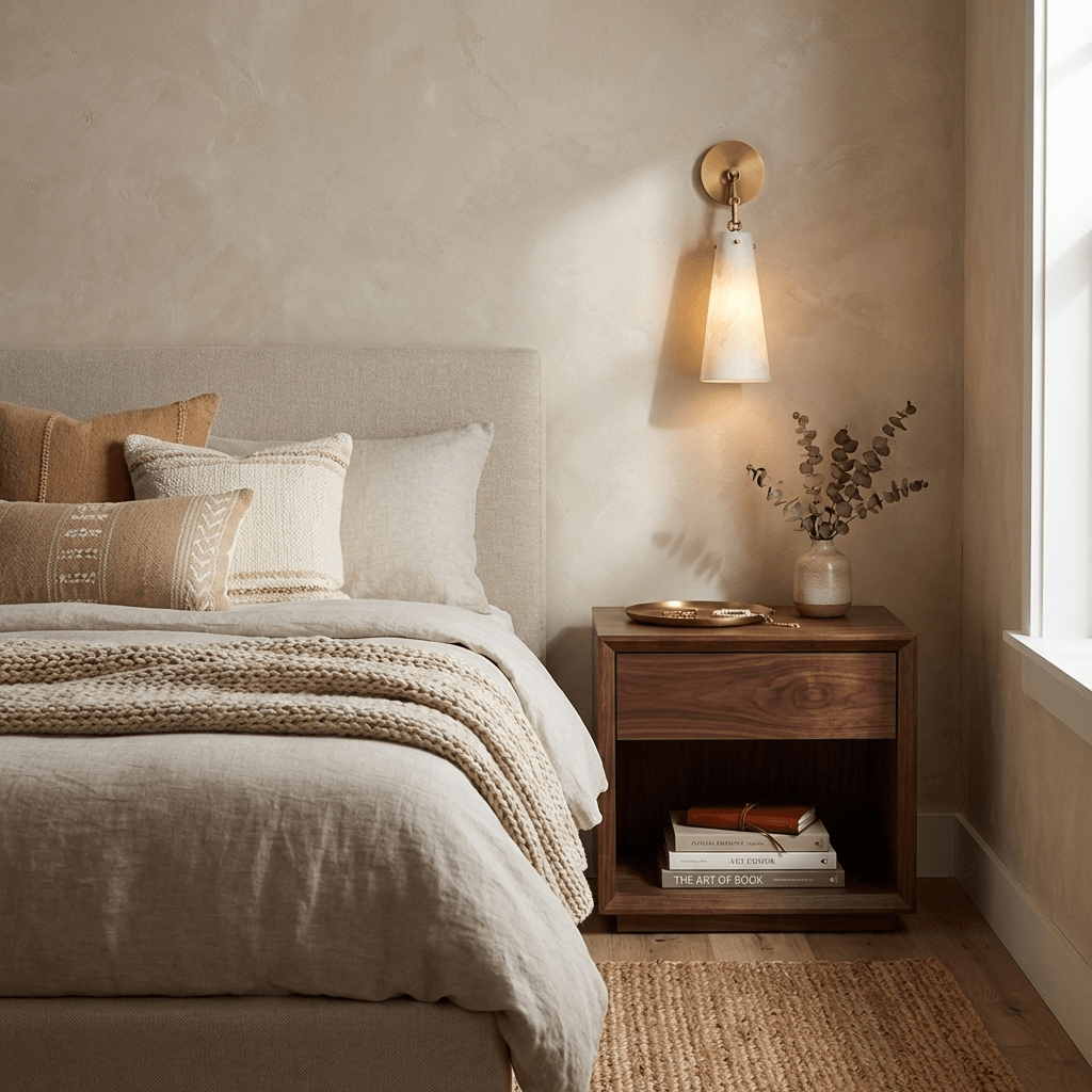 Alborelle aflopende albasten wandlamp met goudkleurige afwerking
