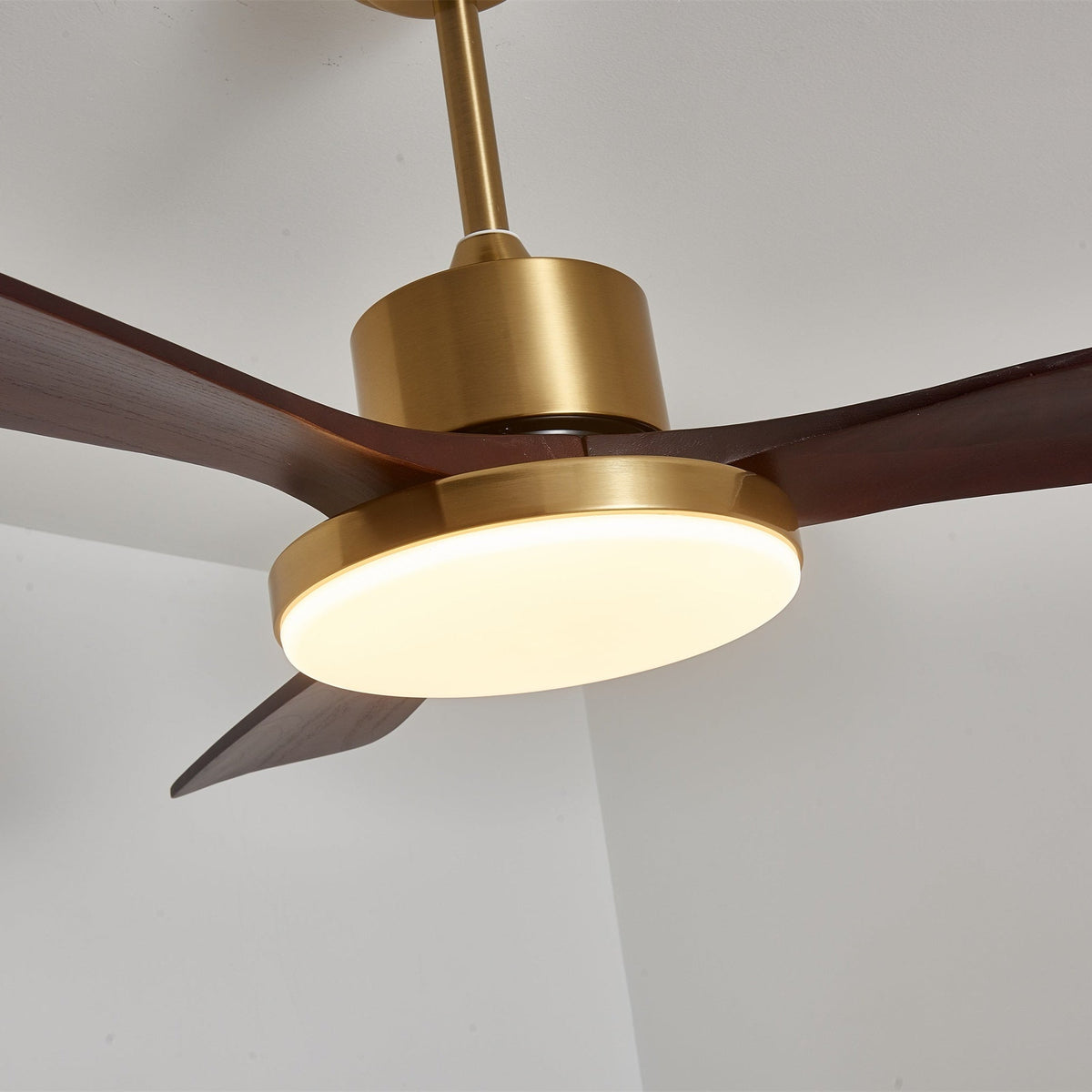 Xen Moderne plafondventilator met verlichting van walnoothout