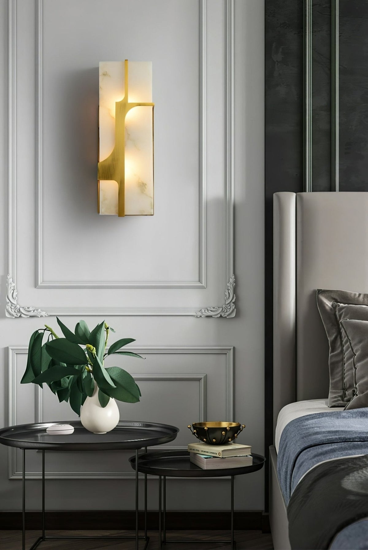 Ocarionis Geometrisch Albast Wandlamp