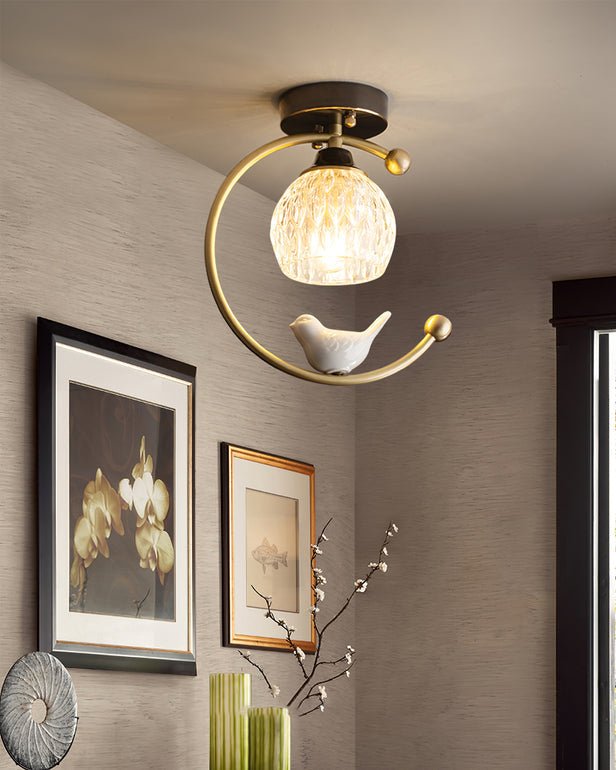 Otis Linearo Artistiek Keramiek Vogel Plafondlamp