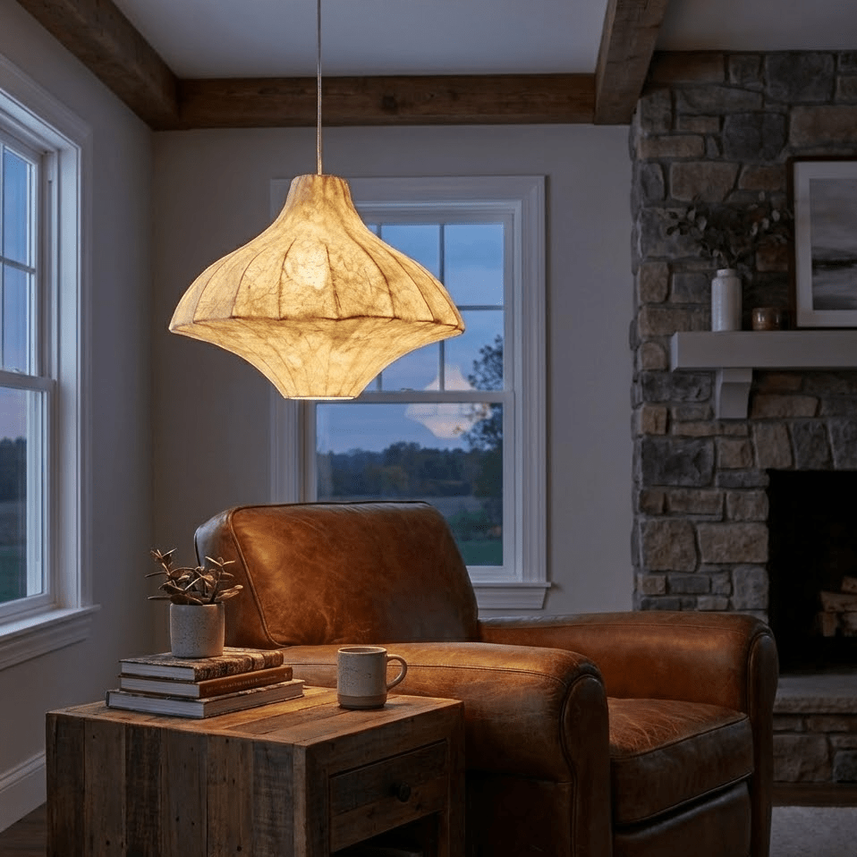 Aurielle hanglamp met zijden paviljoen