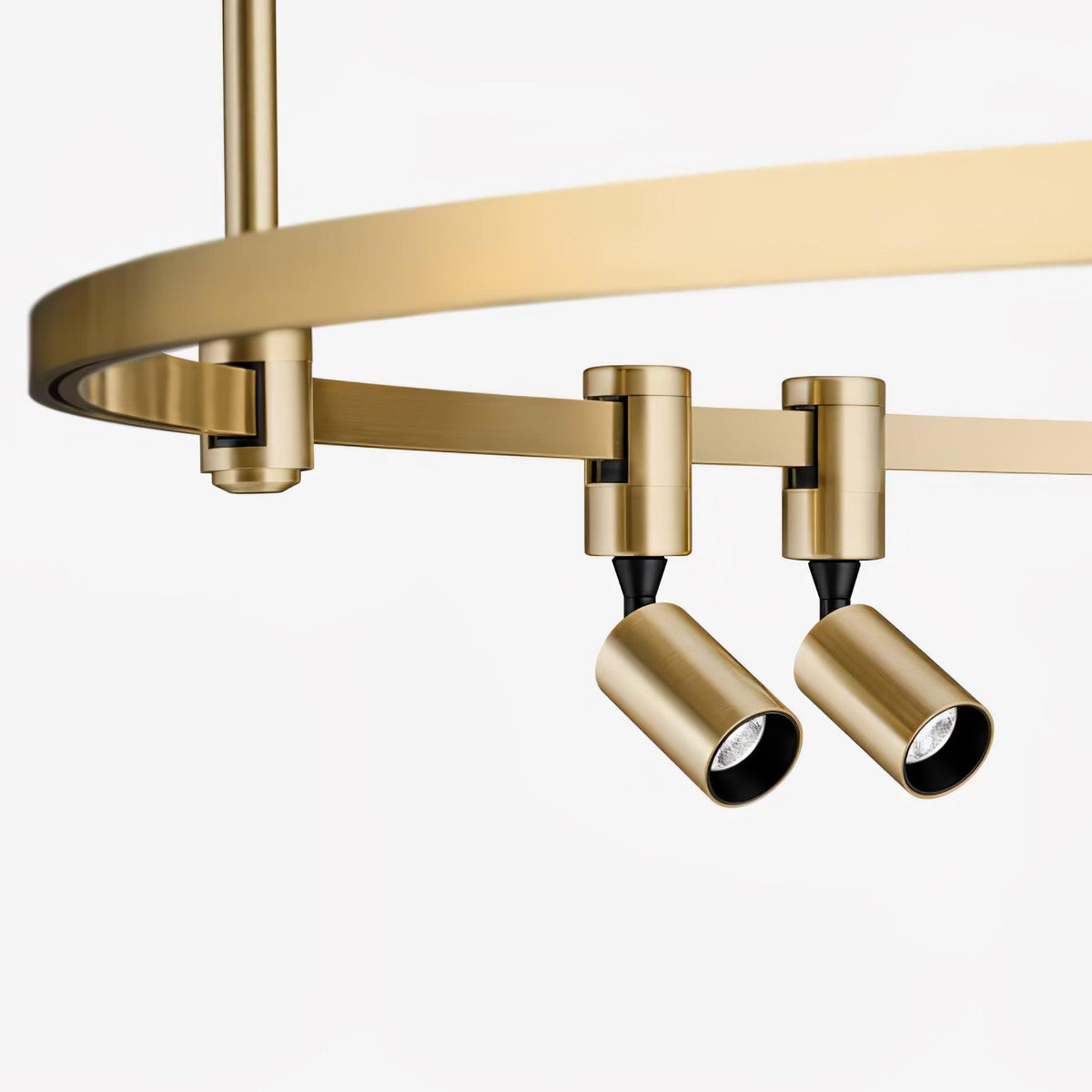 Ivrinir ringvormige messing hanglamp