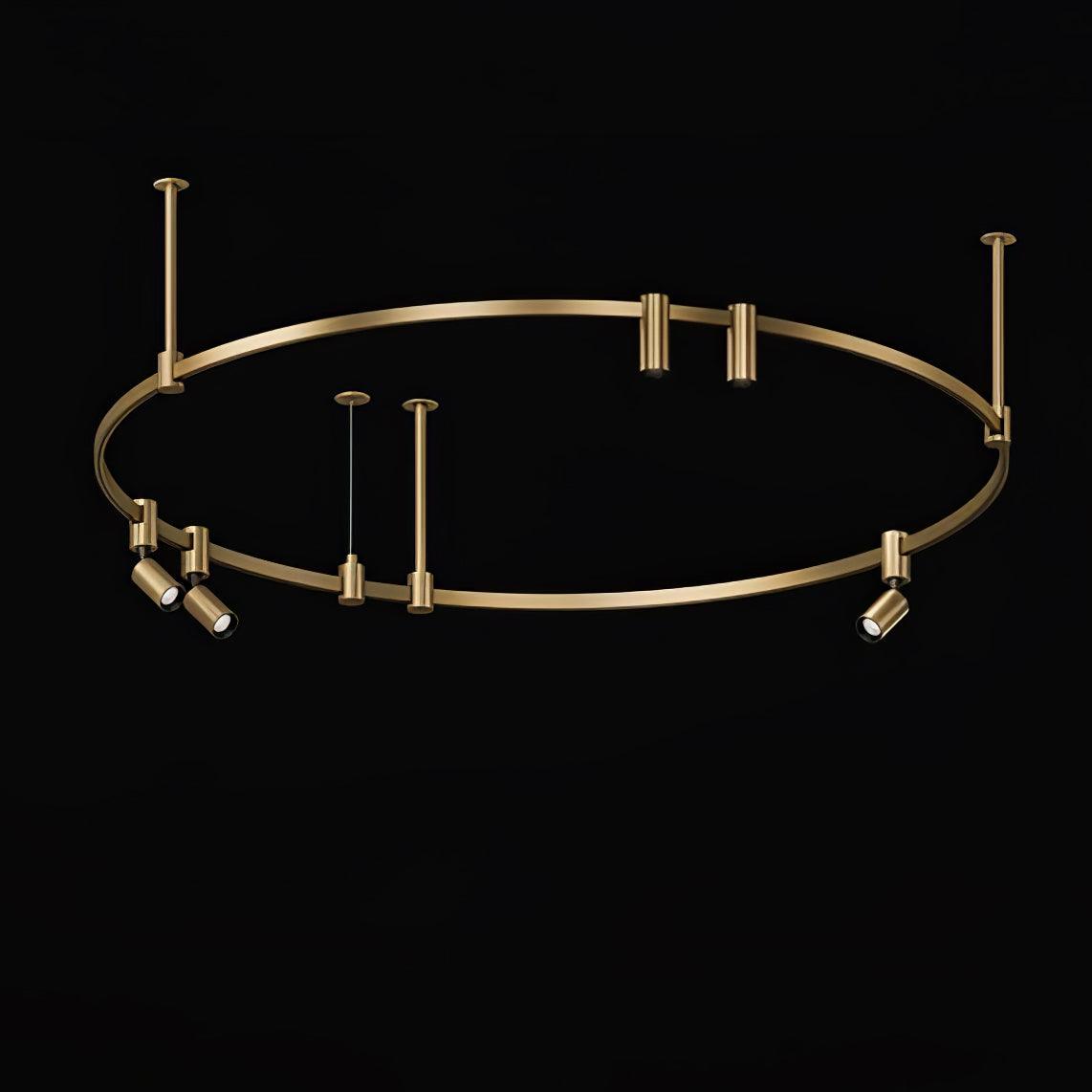 Ivrinir ringvormige messing hanglamp