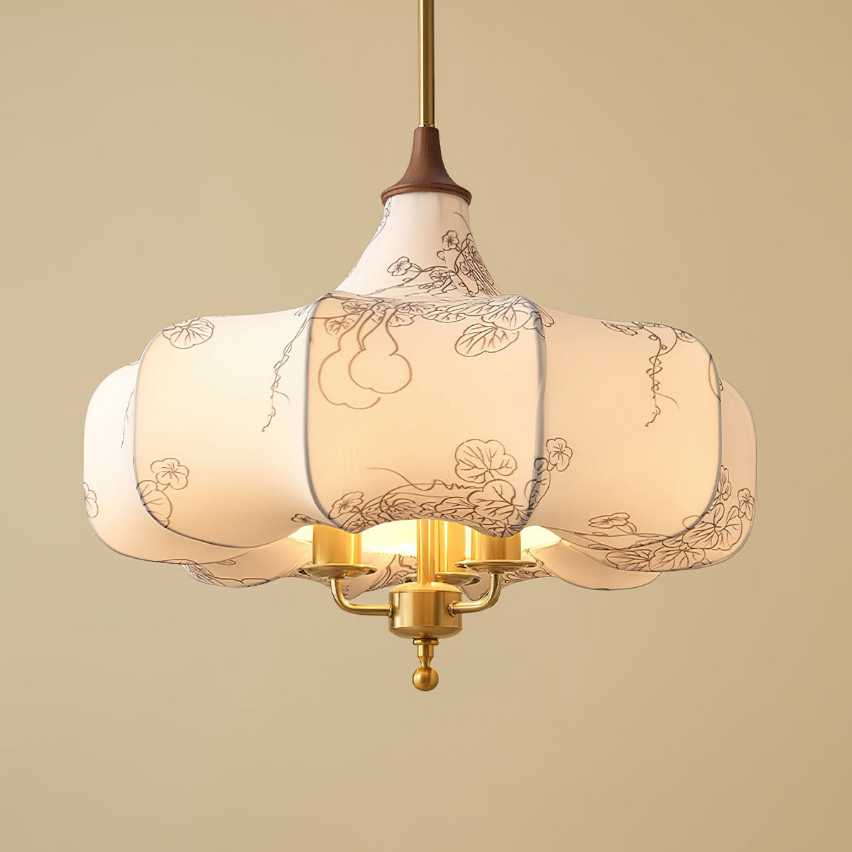 Jorath hanglamp van textiel en hout