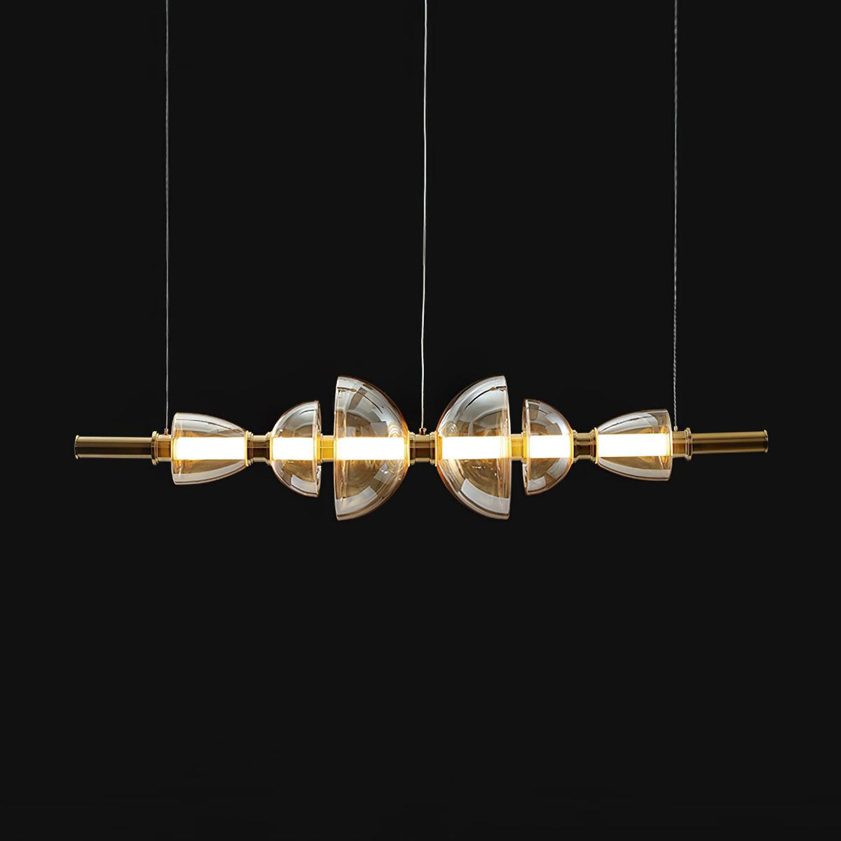 Celand Contemporair glas hanglamp Amber & Goud