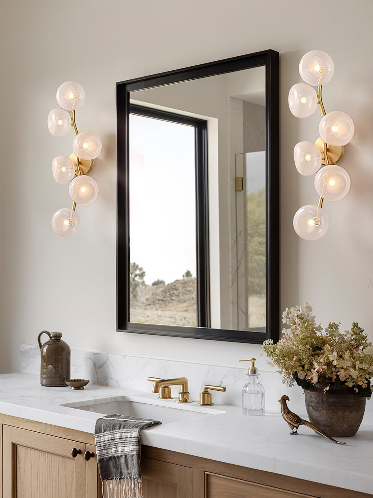 Velarina wandlamp Vine Noordse Kunst glas Metaal