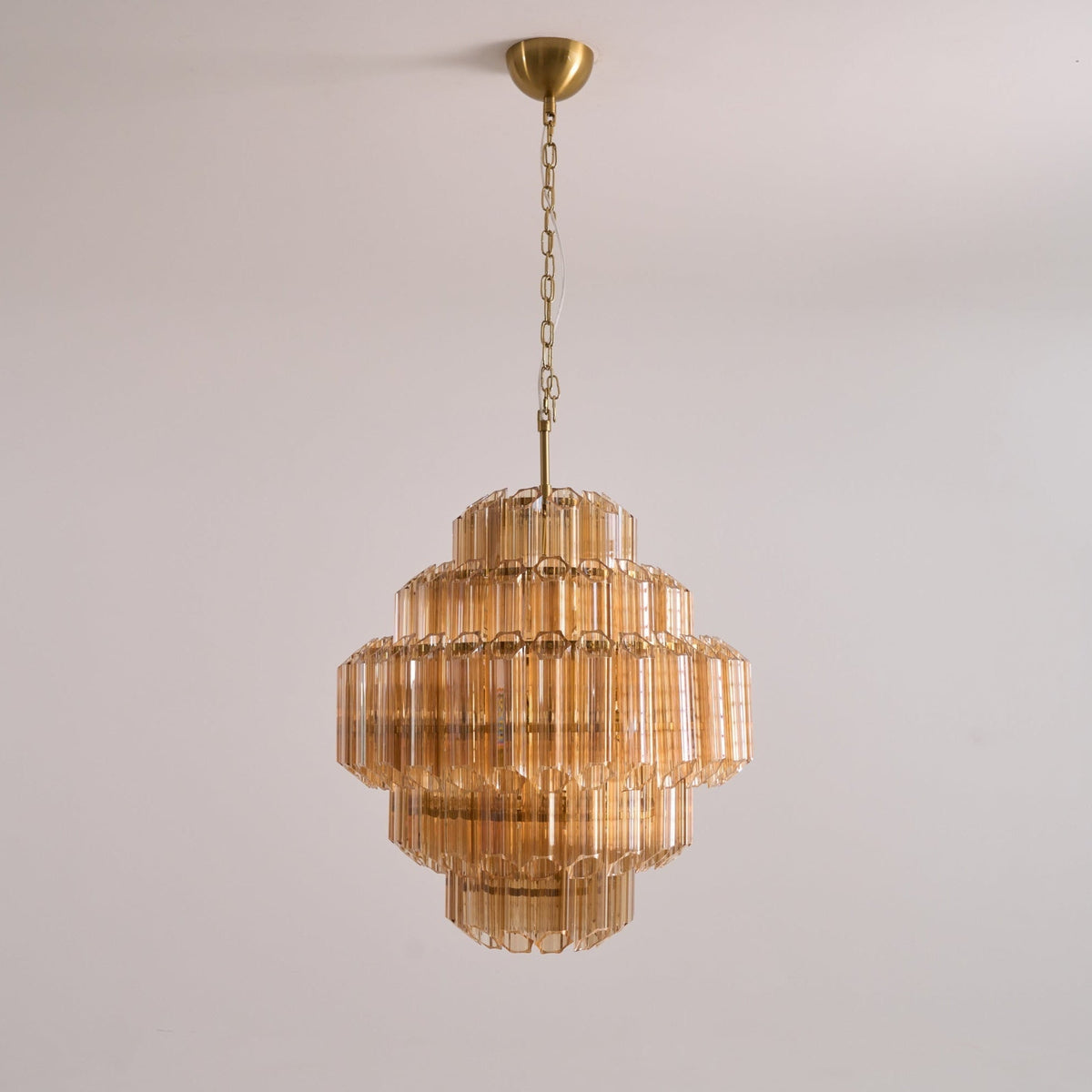 Liorerira kroonluchter Aurum Cascade Murano glas prismekunst