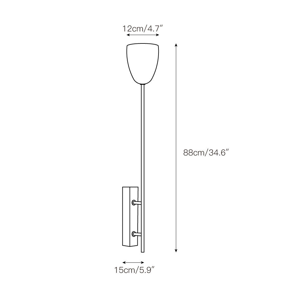 Kvennuvyo moderne minimalistische wandlamp van walnoot