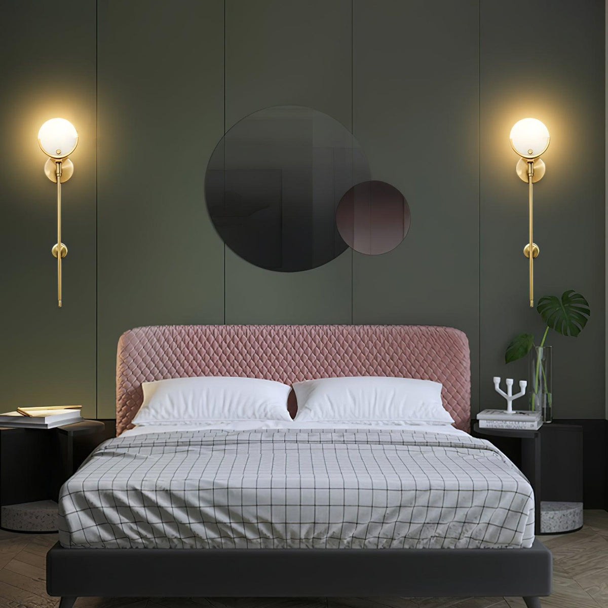 Aminex Sphere albasten wandlamp