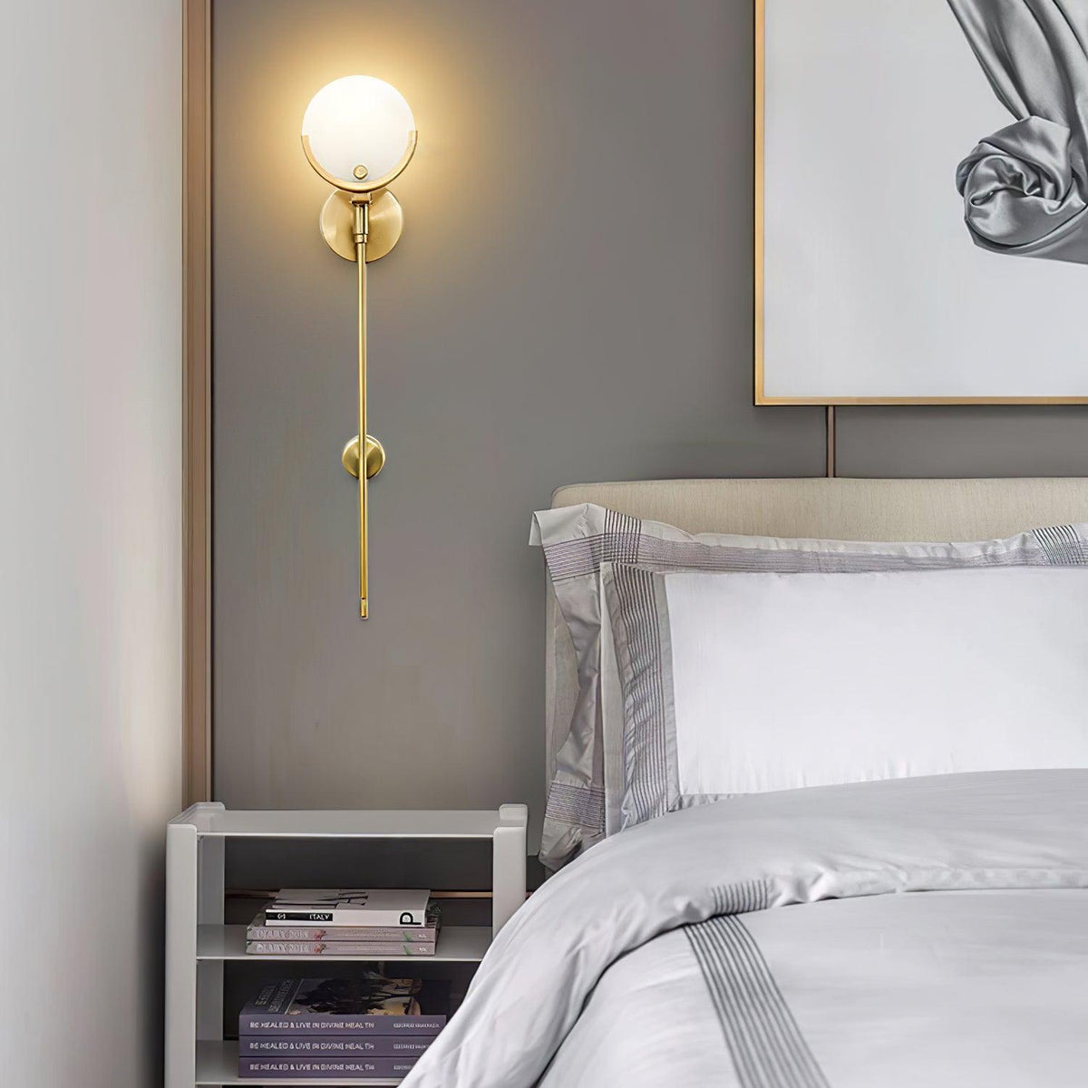 Aminex Sphere albasten wandlamp