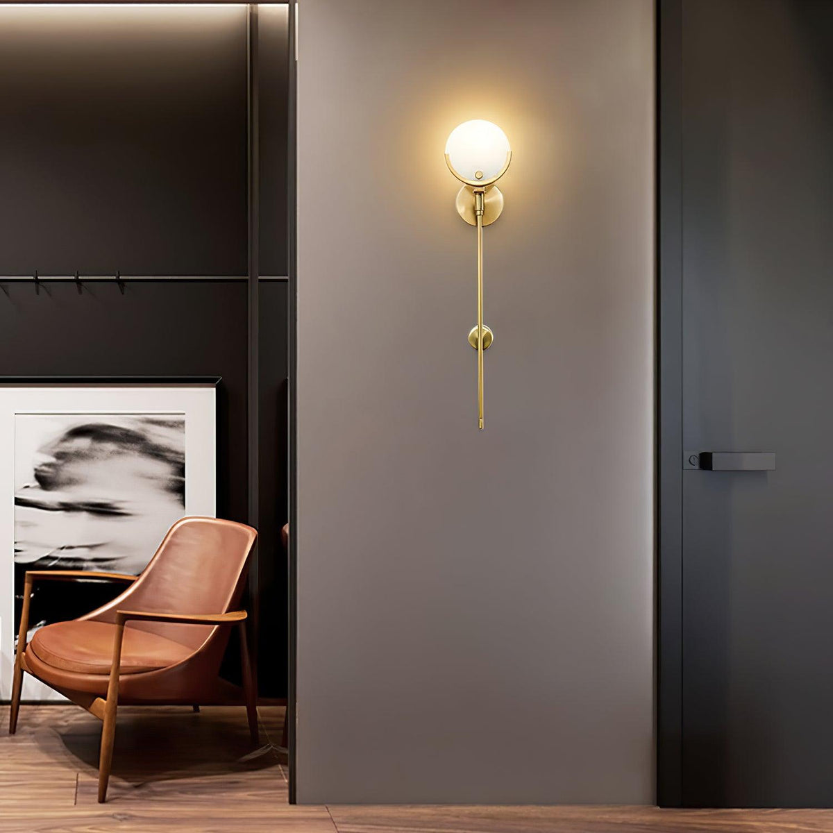 Aminex Sphere albasten wandlamp