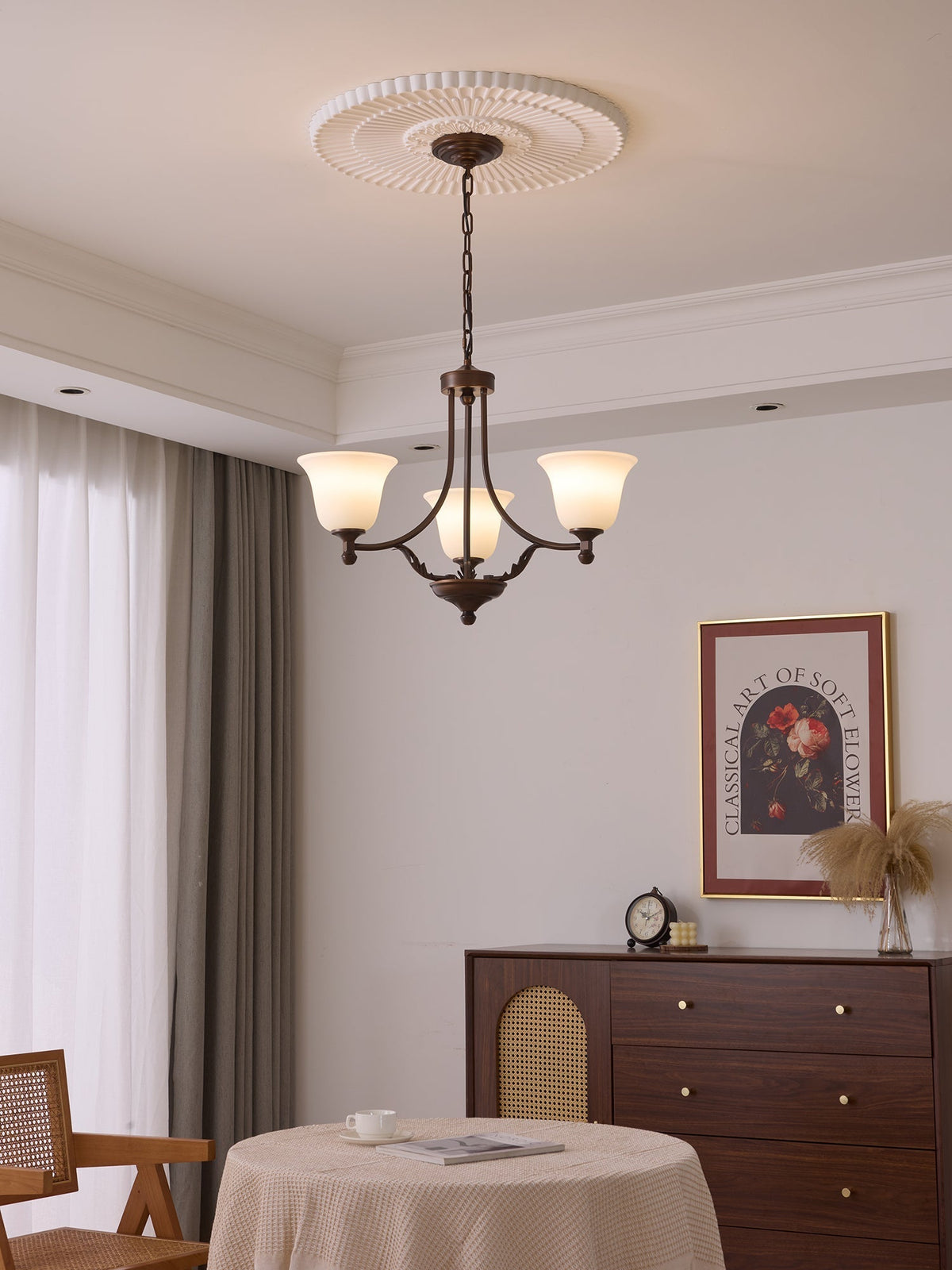 Elorira Traditionele Elegantie Bloemglas Kroonluchter van glas