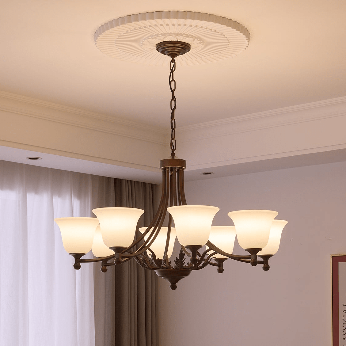 Elorira Traditionele Elegantie Bloemglas Kroonluchter van glas
