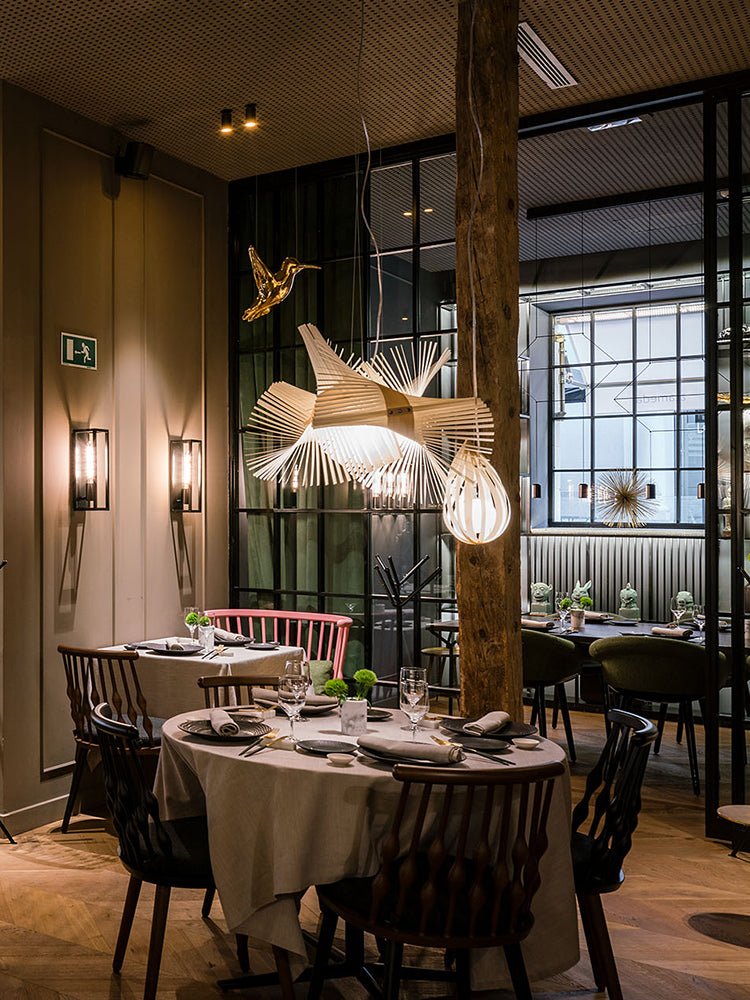 Avian Flair hanglamp van natuurlijk hout