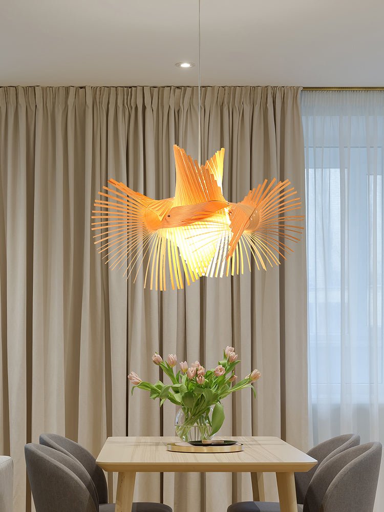 Avian Flair hanglamp van natuurlijk hout