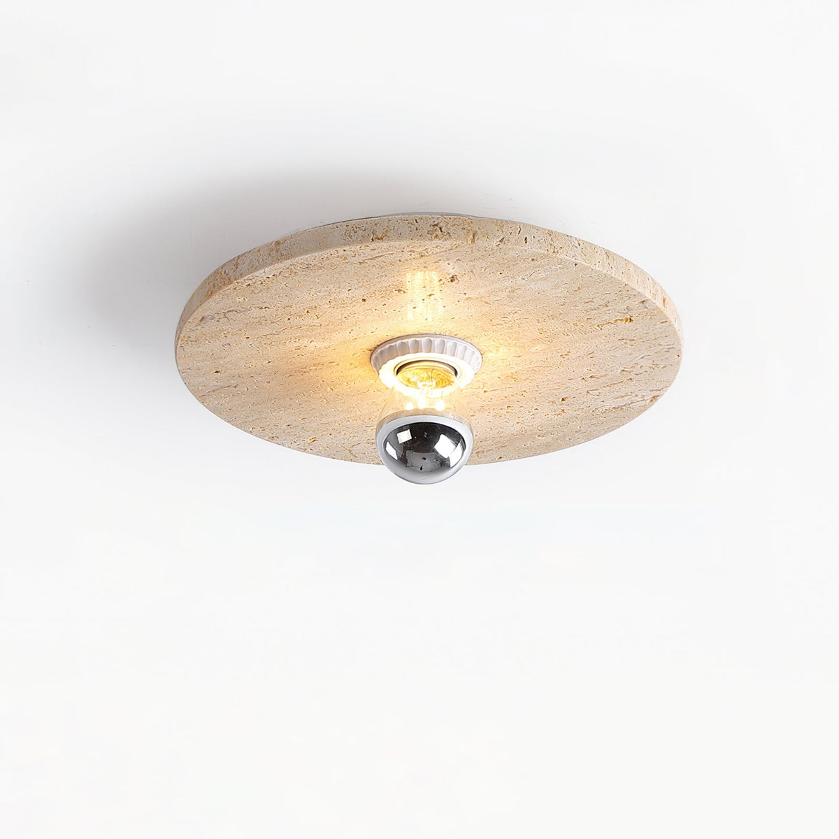 Norarora travertin Vlakke plafondlamp