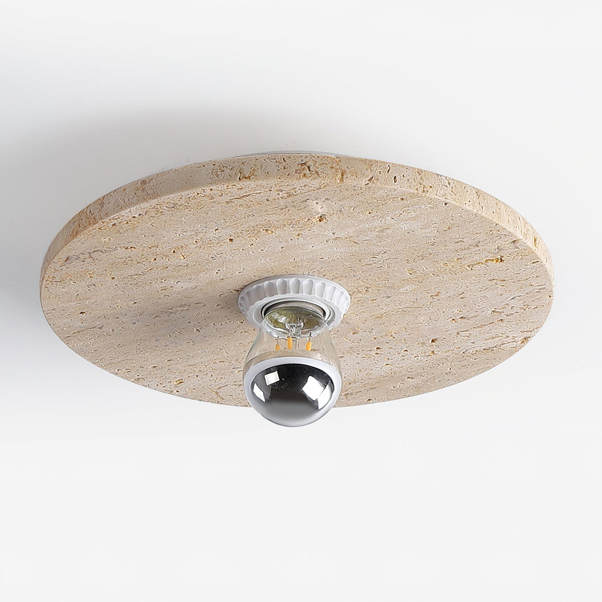 Norarora travertin Vlakke plafondlamp