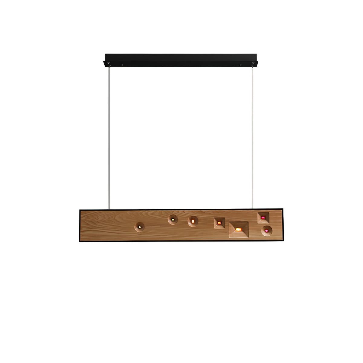 Elvorora hanglamp hout edelsteen lineaire LED