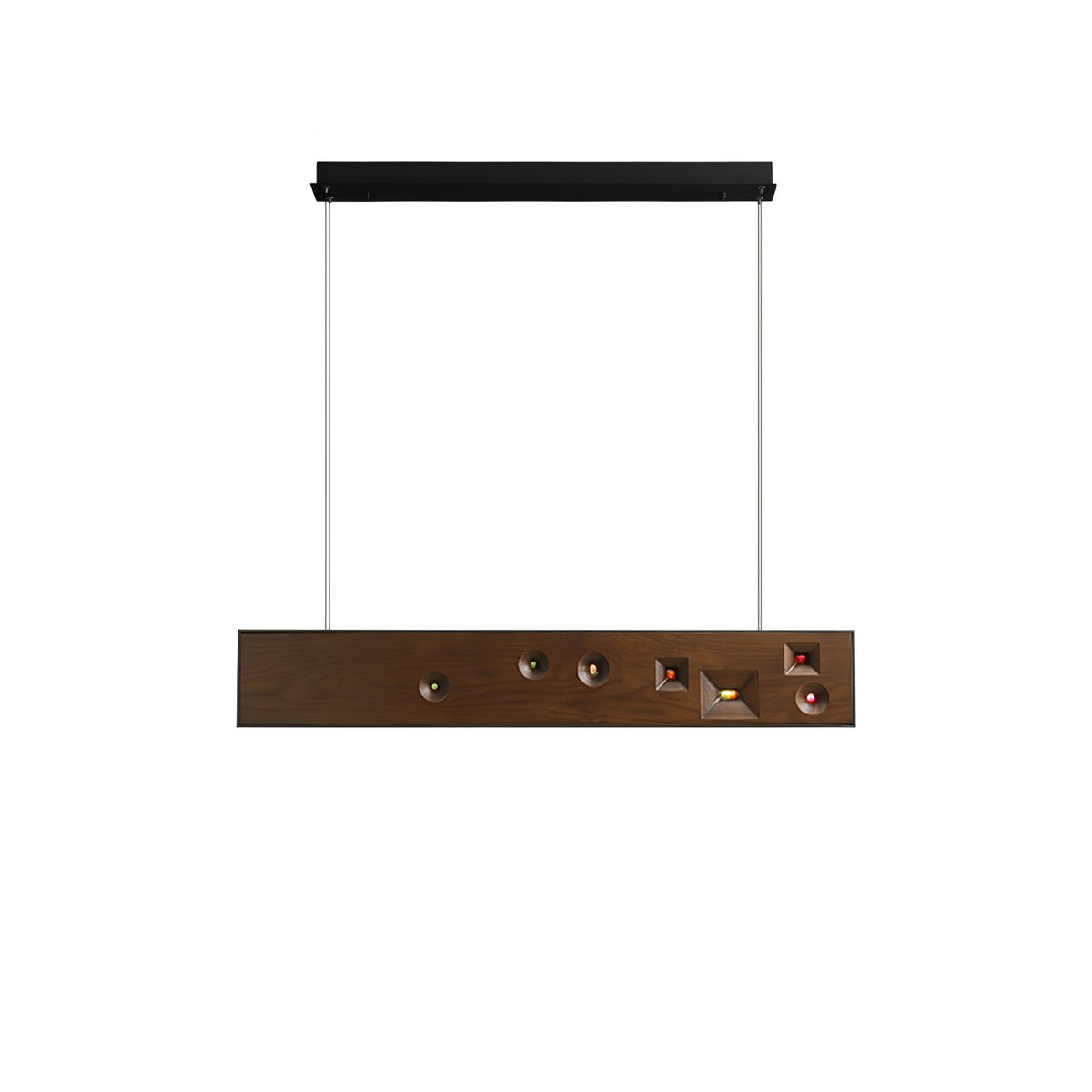 Elvorora hanglamp hout edelsteen lineaire LED