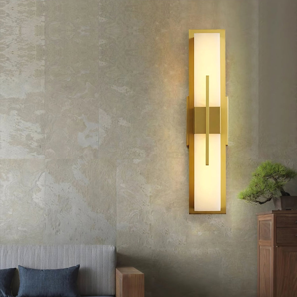 Vellmure Twin albasten wandlamp