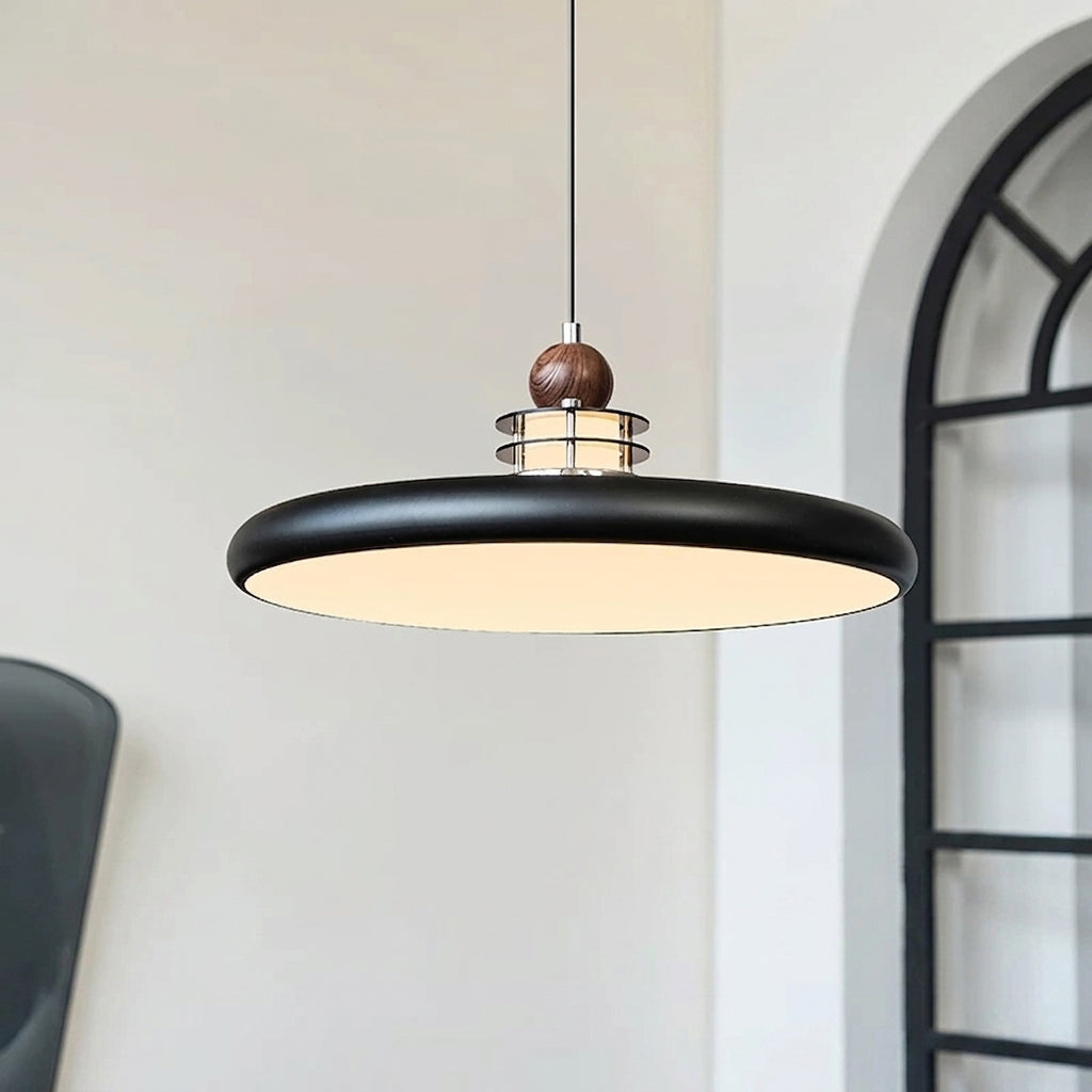 Celian hanglamp met gepolijste chroom en blauw acryl