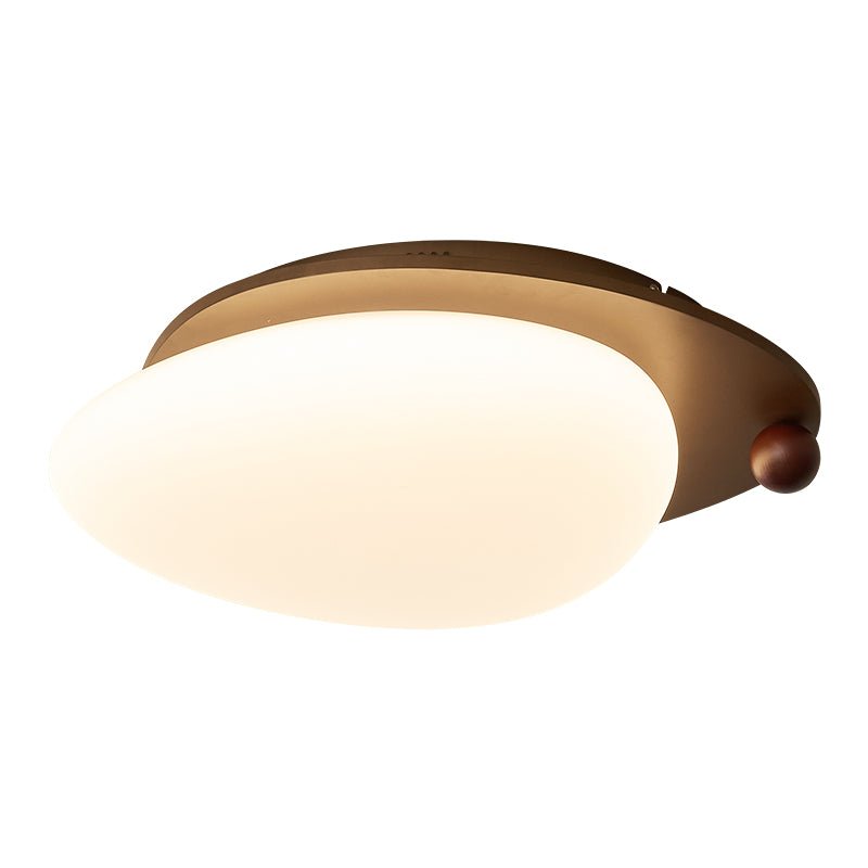 houten plafondlamp met houtaccent