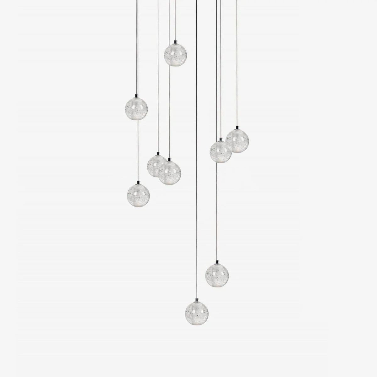 Kristallen bolcluster hanglamp