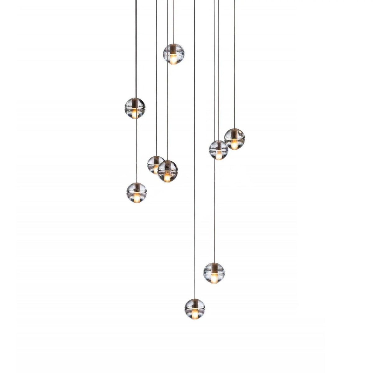 Kristallen bolcluster hanglamp