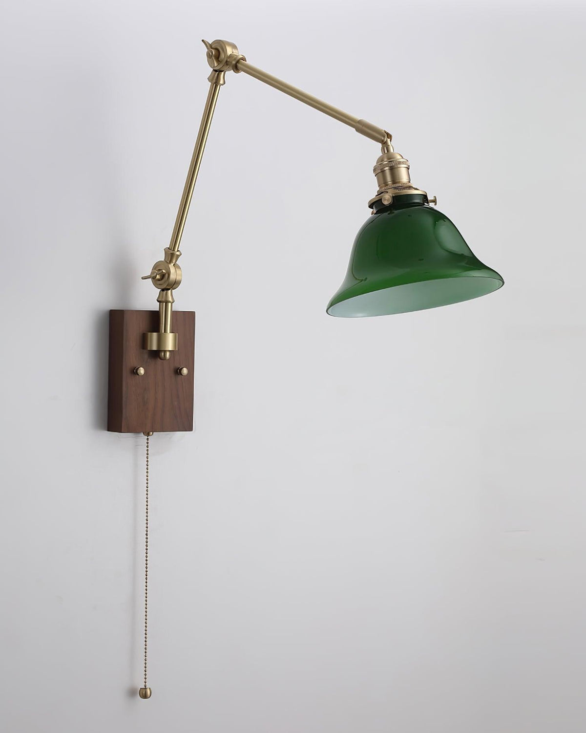 Velra walnoot wandlamp met verstelbare arm