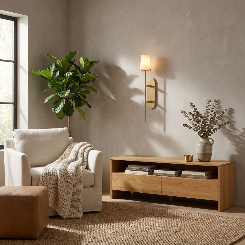 Bexcombe Albasten wandlamp
